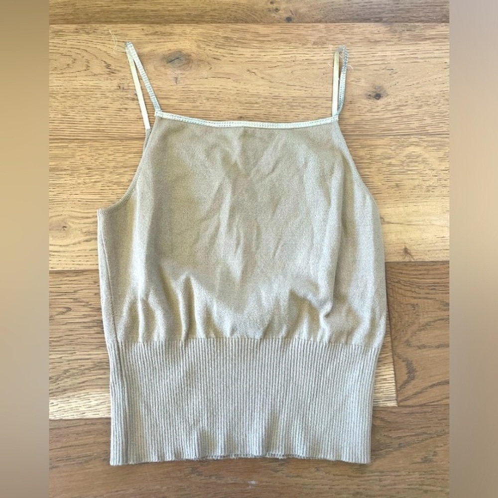 Escorpion y2k knit string tank with diamond stud detail medium